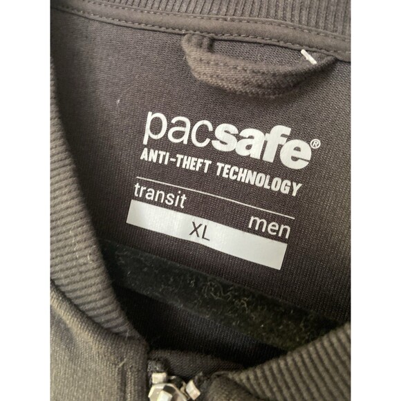 Pacsafe Mens Transit Anti-Theft Travel Jacket Size XL Black RFID Security Pocket - Picture 7 of 16